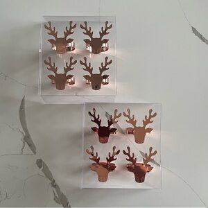 🌲BNWT Set of 8 Reindeer Napkin Holders 🌲